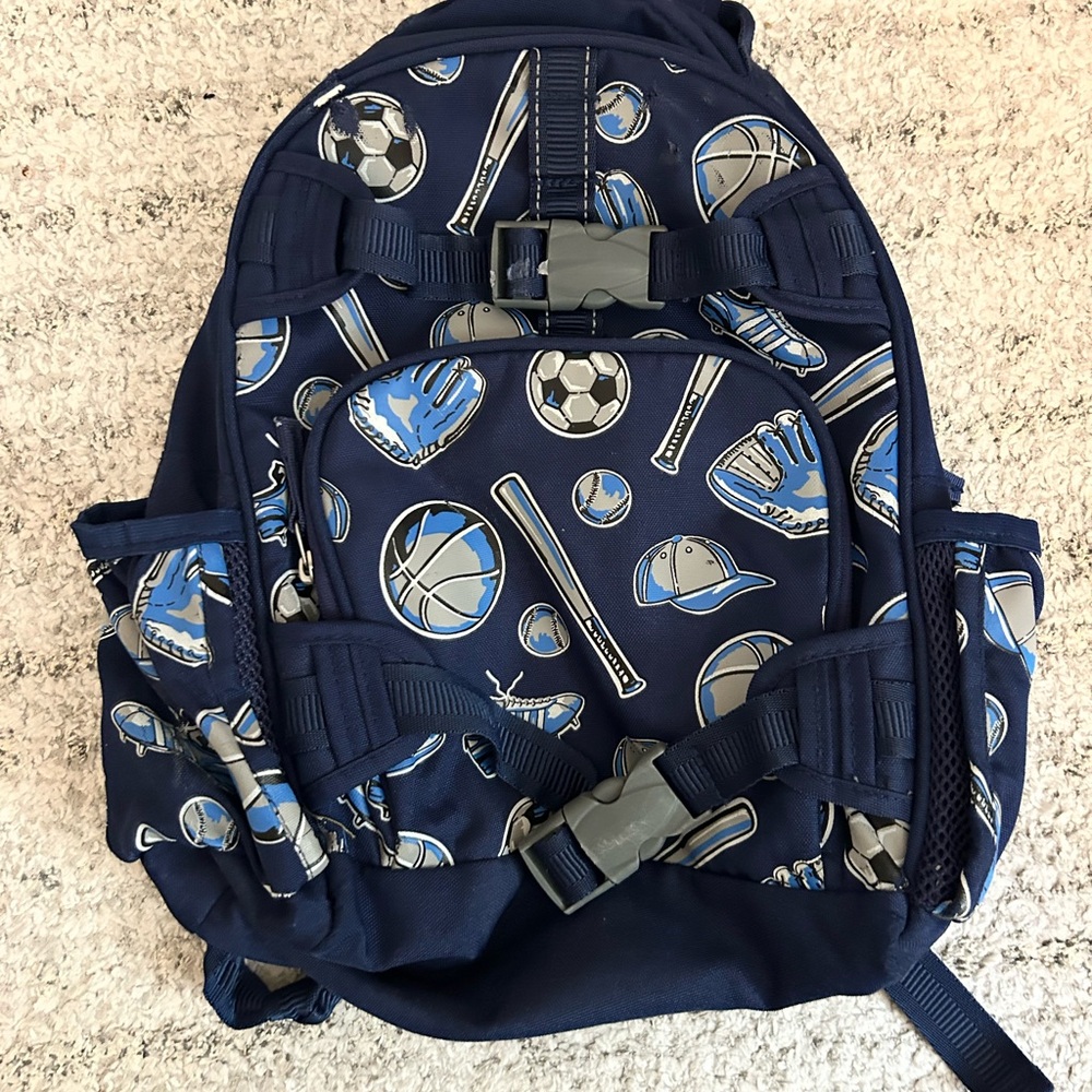 Pottery Barn Kids Sports ⚽️ ⚾️ Backpack 🎒 Size Small GLOWS IN THR DARK